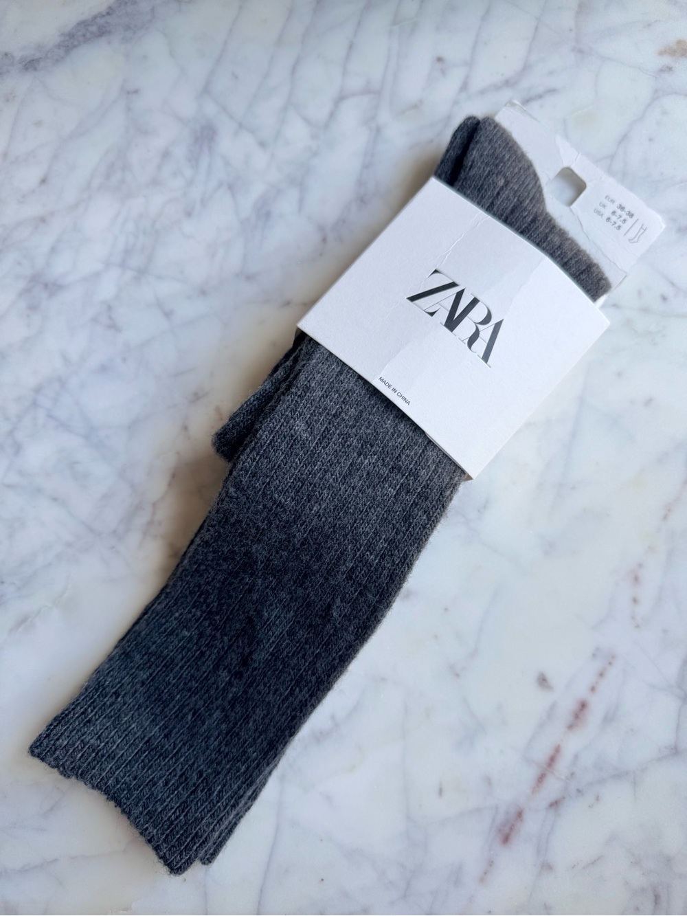 Zara cotton wool blend knee high socks